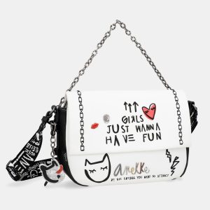 Bandolera blanca con solapa Energy