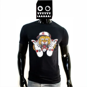 Camiseta Tigre Patineta Cuello Redondo