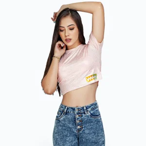 Crop Top Rosado Brillante